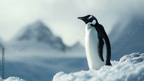 penguin in polar region photo