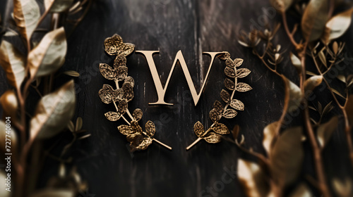 logo with '"w" letter elegant