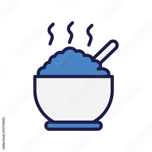 porridge icon with white background vector stock illustration