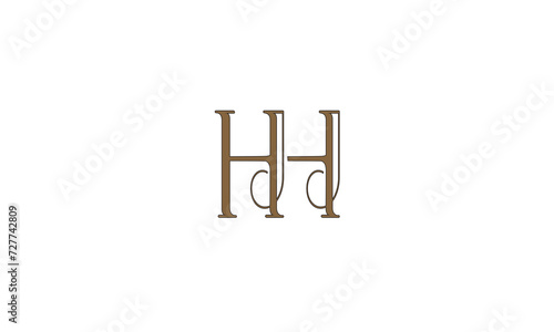 HH, H , HH Abstract Letters Logo Monogram