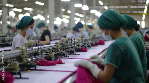 factory in asia producing fast fashion 