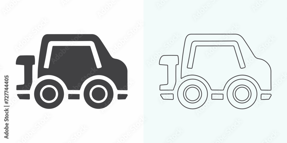Car. monochrome icon. Car front line icon. Simple outline-style sign symbol. Auto, view, sport, race, transport concept. Vector illustration isolated on white background Car. monochrome icon. Car front line icon. Simple outline-style sign symbol. Auto, view, sport, race, transport concept. Vector illustration isolated on white background