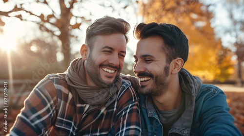 portrait of a couple in park