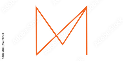 logo initial M icon vector image