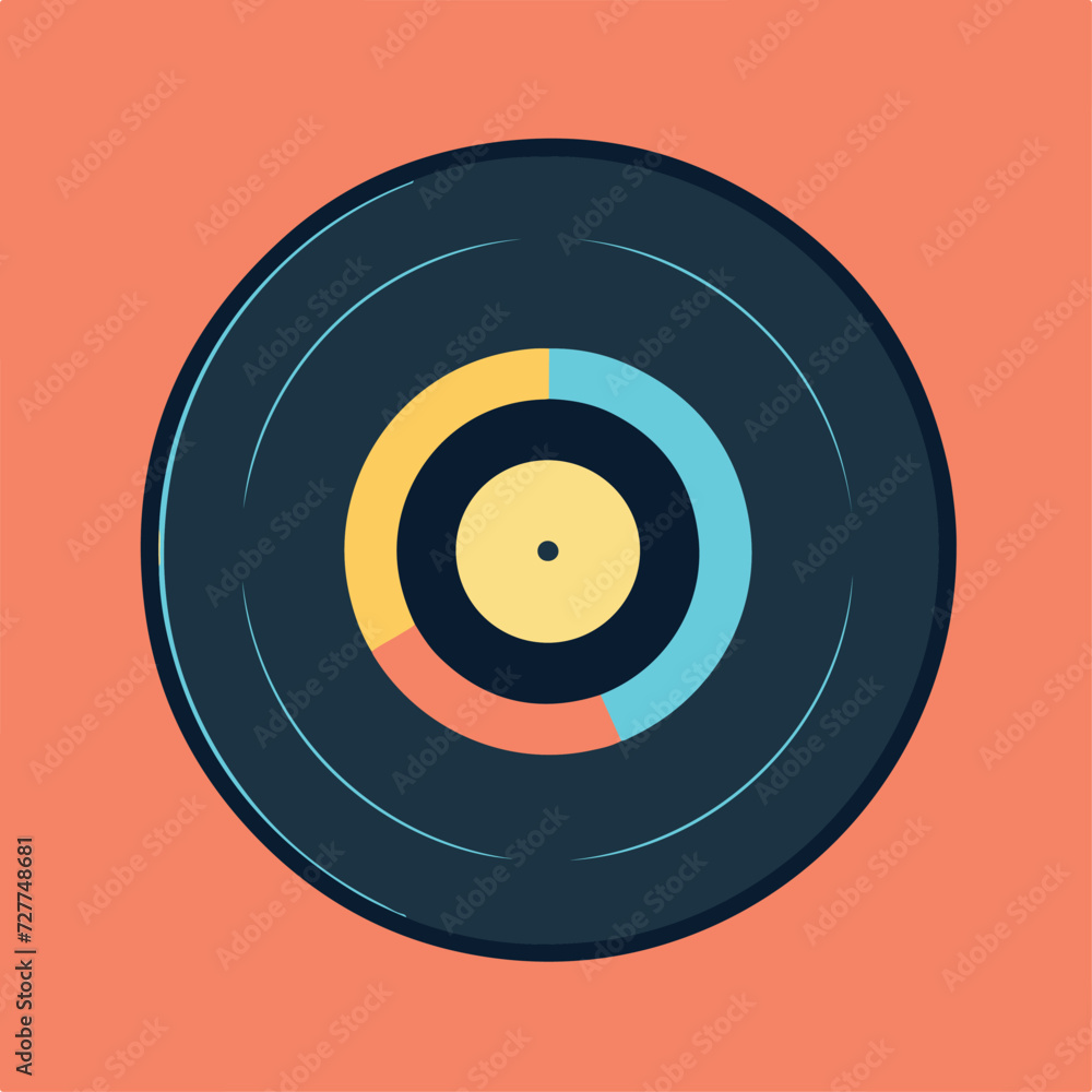 Vinyl record in cartoon, doodle style. Image for t shirt. Isolated 2d vector illustration in logo, icon, sketch style, Eps 10. AI Generative Vinyl record in cartoon, doodle style. Image for t shirt. Isolated 2d vector illustration in logo, icon, sketch style, Eps 10. AI Generative