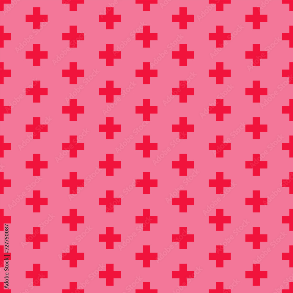 Seamless pattern with cross symbols Seamless pattern with cross symbols