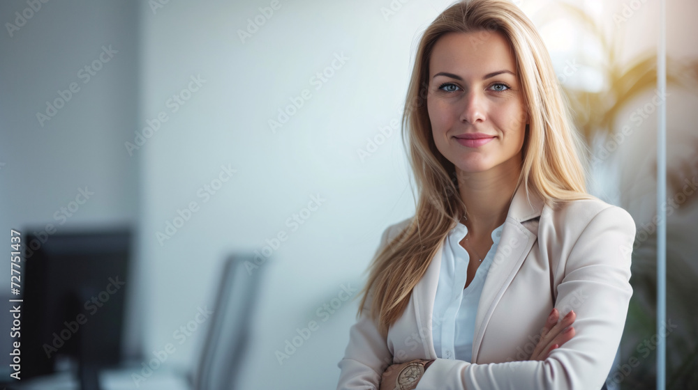 portrait of a business woman in her office portrait of a business woman in her office