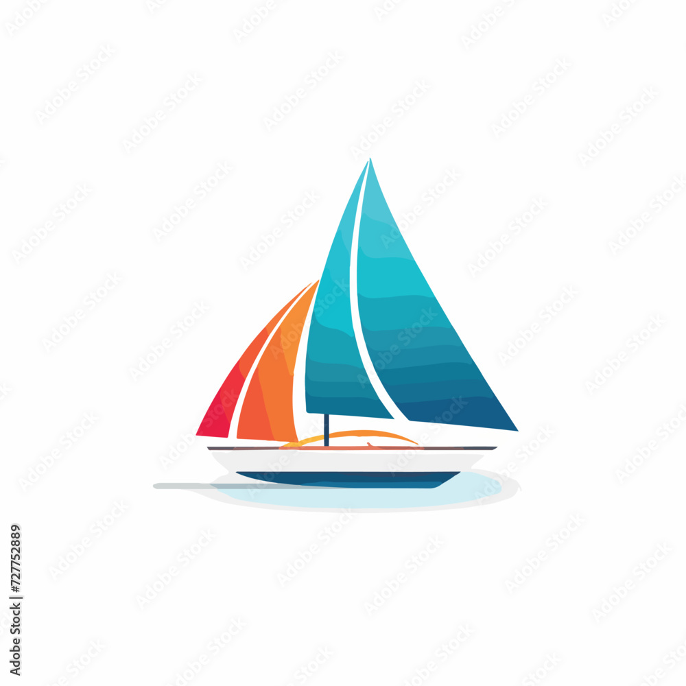 Catamaran in cartoon, doodle style. Image for t shirt. Isolated 2d vector illustration in logo, icon, sketch style, Eps 10. AI Generative