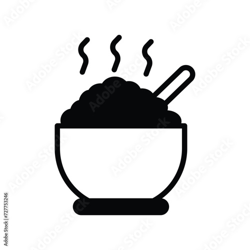 porridge icon with white background vector stock illustration