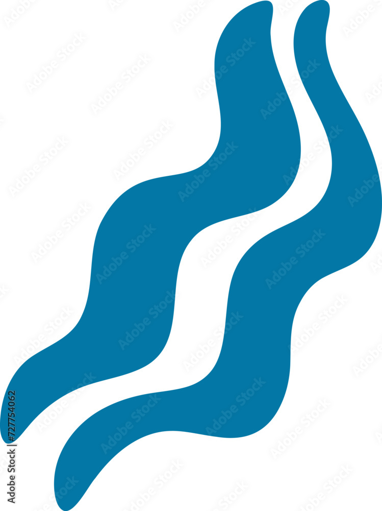 Sea waves silhouette illustration. Wave shape design element Sea waves silhouette illustration. Wave shape design element