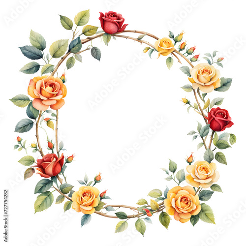 Wallpaper Mural red-rose-floral-frame-floating-in-a-void-minimalist-aesthetic-high-resolution-photography-focus Torontodigital.ca