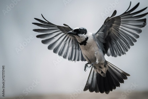 a bird flying gracefully through the air. Generative AI © Cirilla
