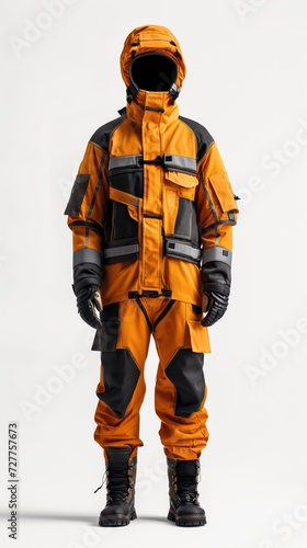 Full-length worker suit mockup