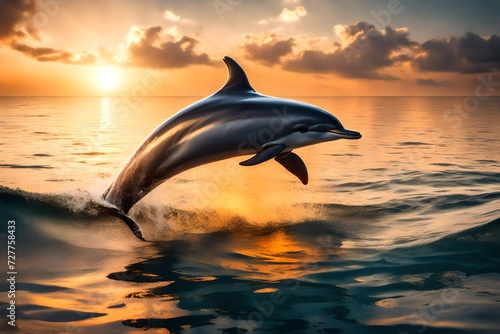 silhouette of a dolphin © qaiser