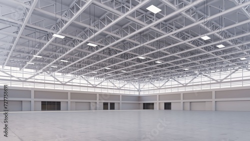 interior of a building.3D render of empty exhibition space. backdrop for exhibitions and events 