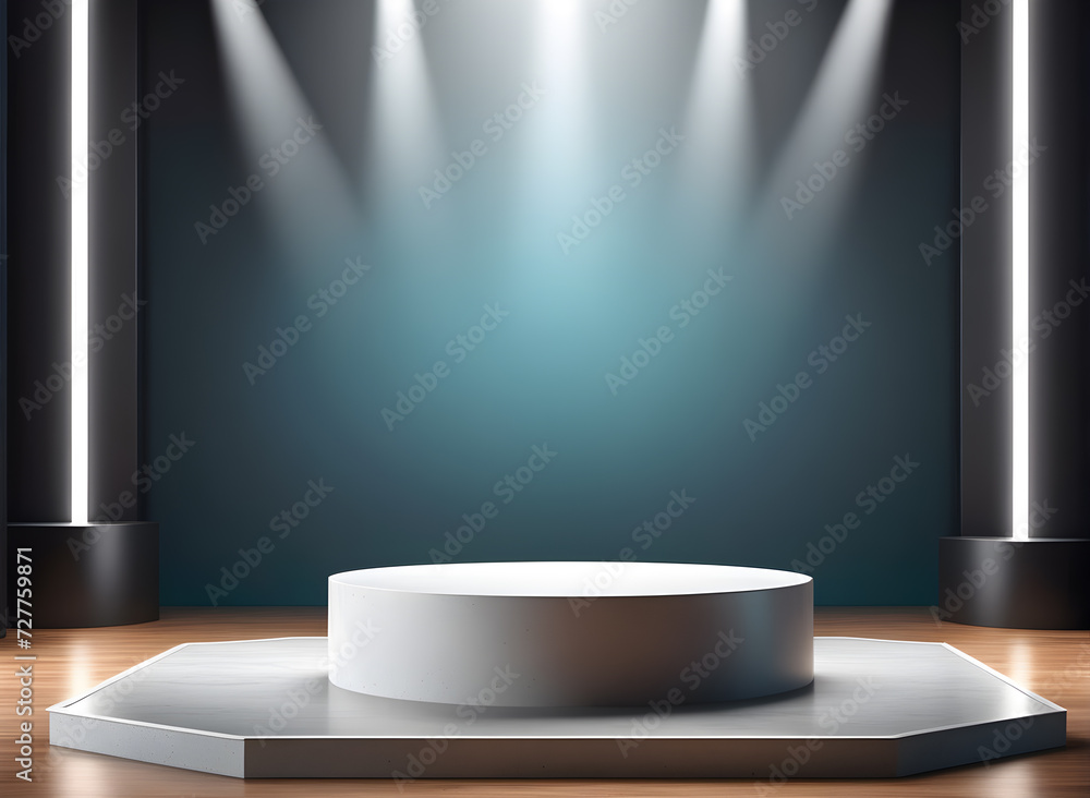 podium-three-dimensional-in-the-foreground-positioned-centrally-on-an-abstract-textural podium-three-dimensional-in-the-foreground-positioned-centrally-on-an-abstract-textural