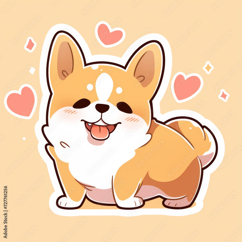 Happy Cute Dog Character Illustrations Happy Cute Dog Character Illustrations