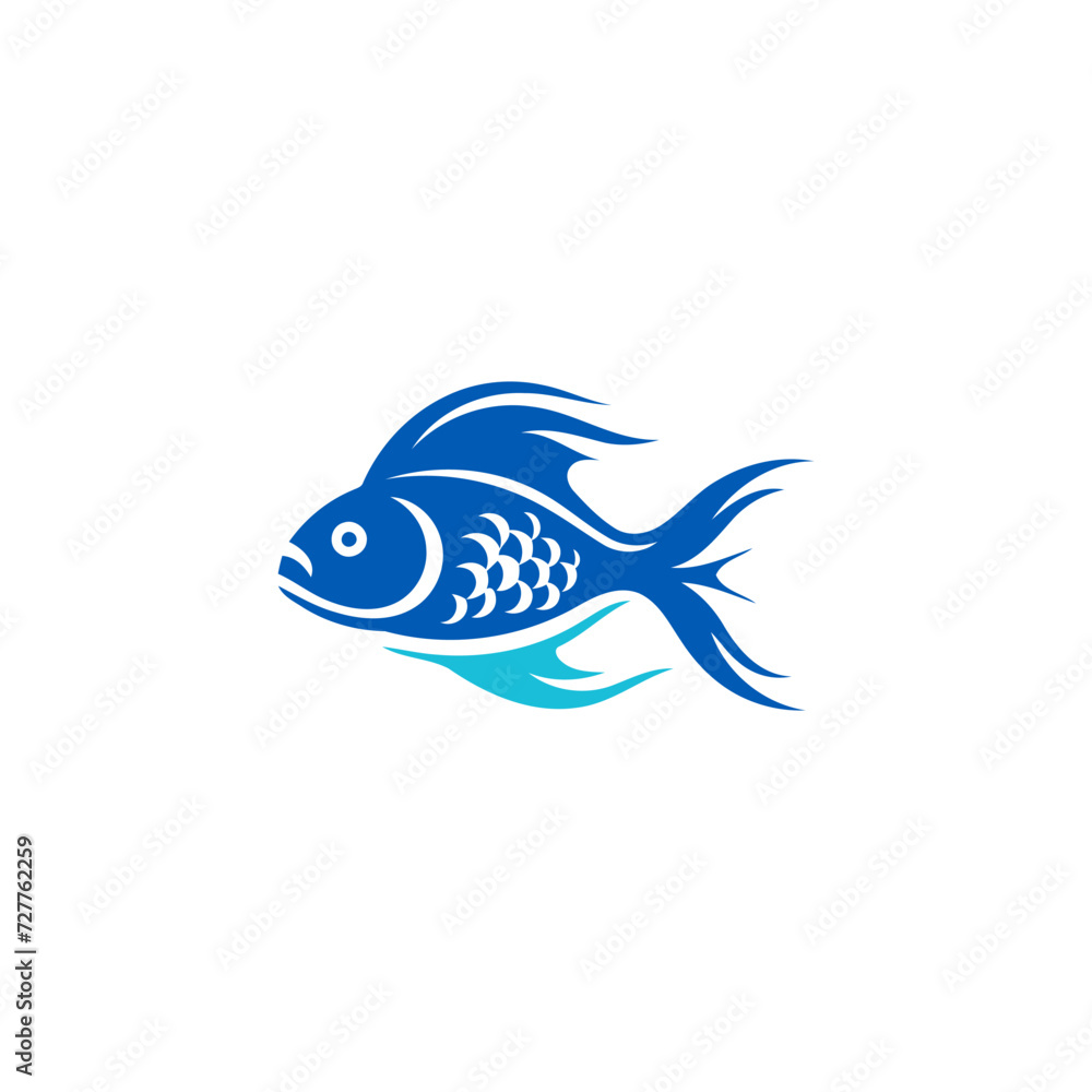 Fish logo design vector template
