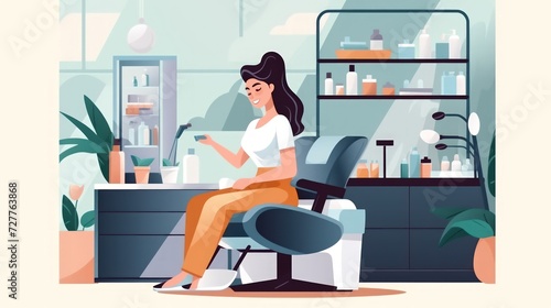 Modern Beauty Salon Cleaning Generative AI