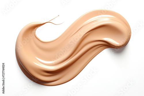 Tone bb cream smear swatch isolated on white background.