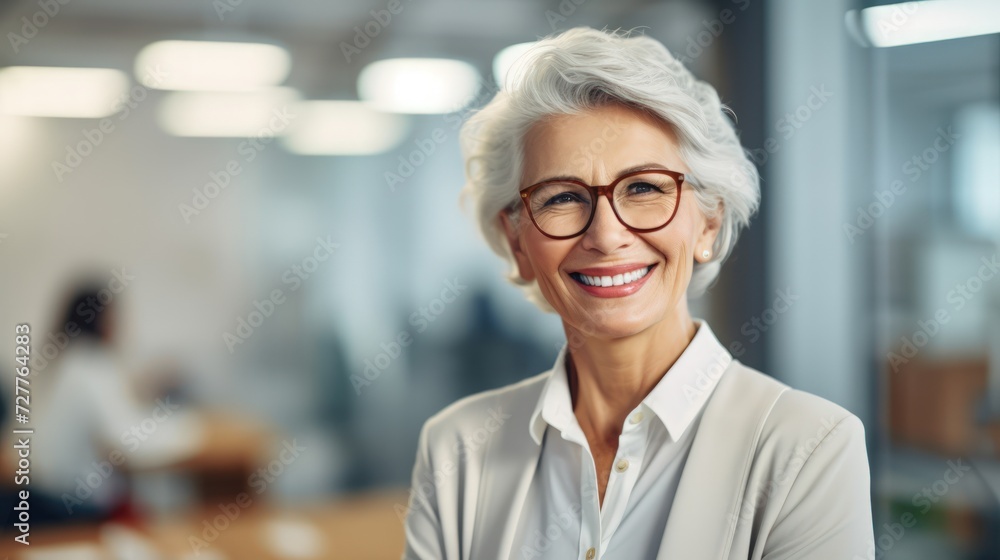 Elderly Businesswoman Leadership and Success in Management Generative AI Elderly Businesswoman Leadership and Success in Management Generative AI