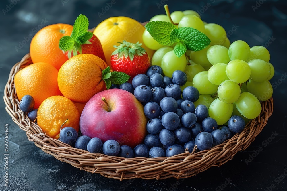 Fresh fruits gift box professional advertising food photography Fresh fruits gift box professional advertising food photography