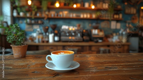 Barista Focus - Coffee Shop Scene Generative AI