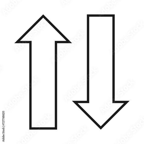 Hollow Vertical Arrows Up Down Icon