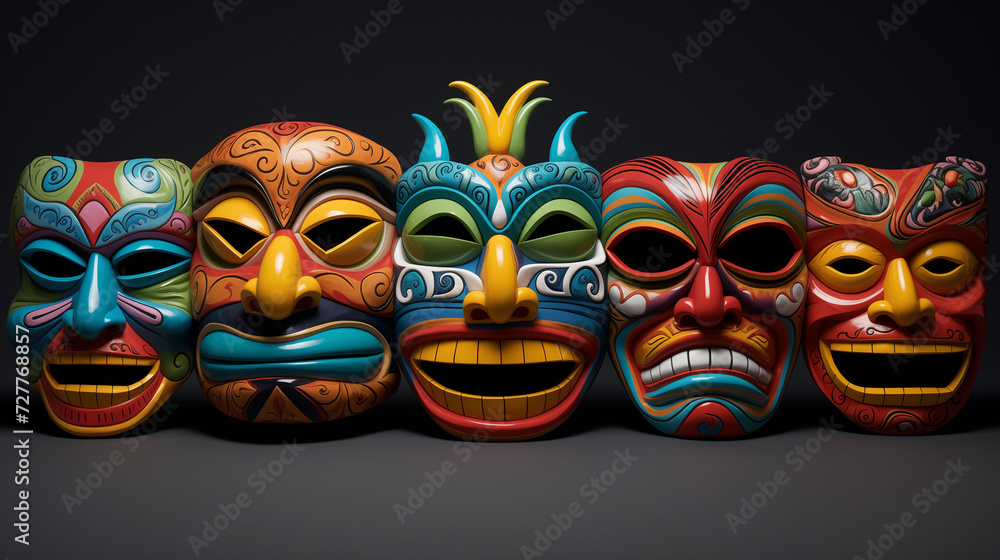 Colorful Masks in Harmonious Hues