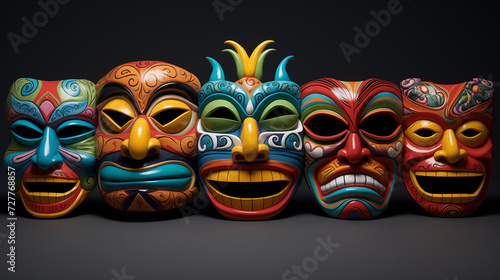 Colorful Masks in Harmonious Hues © lan