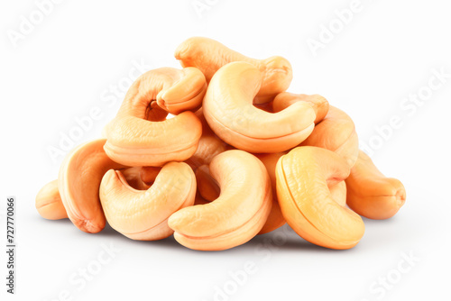 cashews on white background