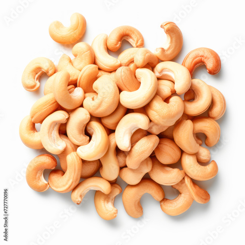 cashews on white background