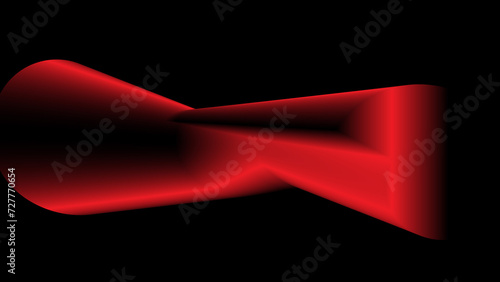 red bow isolated on black background