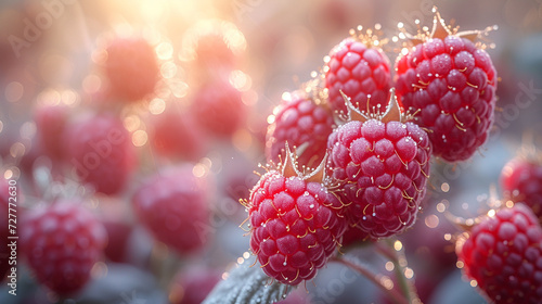 Raspberry. Fresh organic berries. Fruit background.