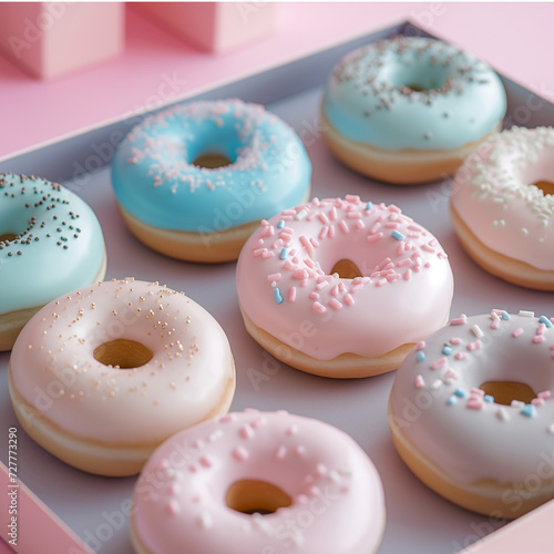 Baby donuts in a clean and visually appealing manner