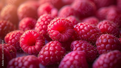 Raspberry. Fresh organic berries. Fruit background.