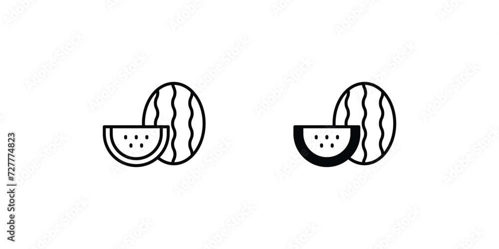 watermelon icon with white background vector stock illustration watermelon icon with white background vector stock illustration