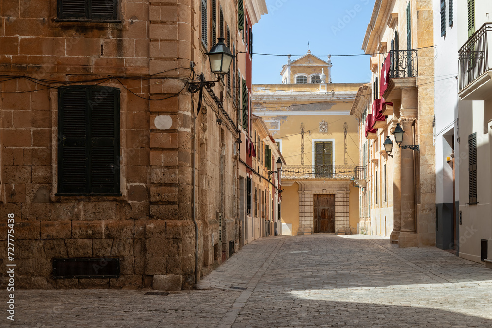 Old town of Ciutadella de Menorca in Spain.