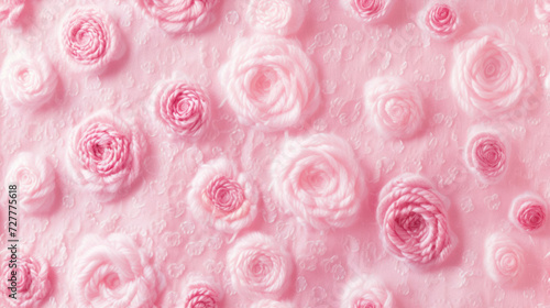 pink fleece rose pattern textured background
