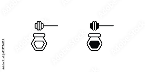  honey icon with white background vector stock illustration