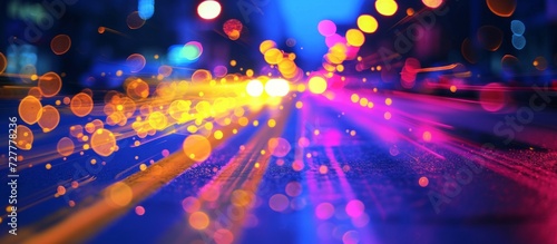 Abstract Bokeh Lighting: Mesmerizing Road of Abstract, Bokeh, Lighting - A Captivating Display of Abstract, Bokeh, Lighting, Road