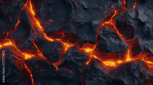 Lava texture background with rock and magma