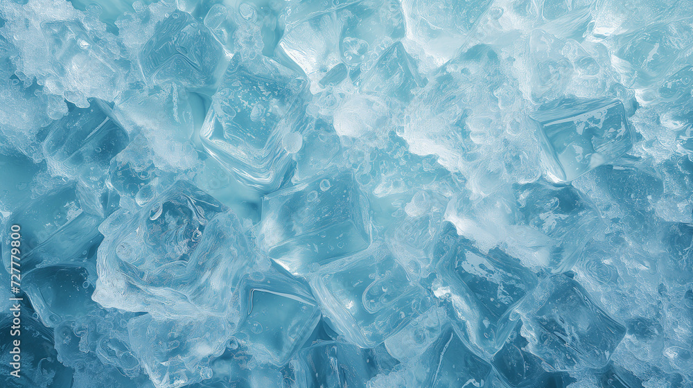 Ice cold texture background. Cracked and scattered ice pieces. Ice cold texture background. Cracked and scattered ice pieces.
