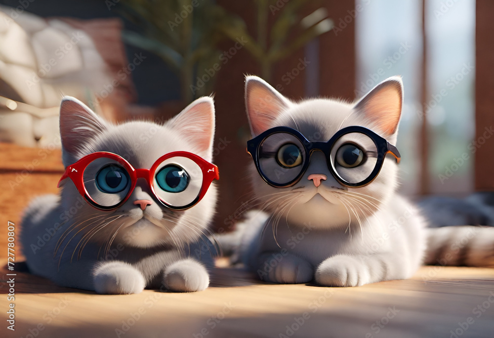 Cute cat with glasses Cute cat with glasses