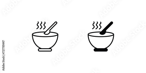 soup icon with white background vector stock illustration