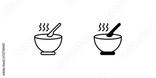 Wallpaper Mural soup icon with white background vector stock illustration Torontodigital.ca