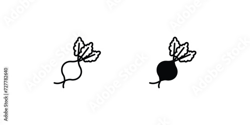 beetroot icon with white background vector stock illustration