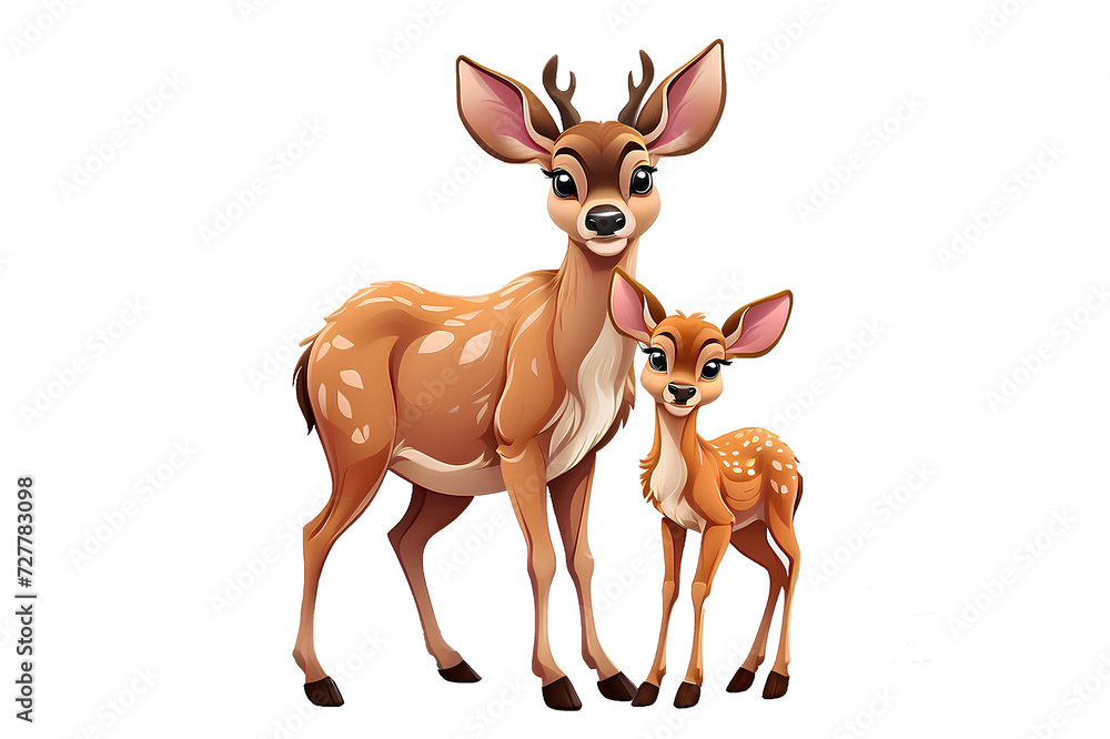 cute deer on transparent background, created by ai generated cute deer on transparent background, created by ai generated