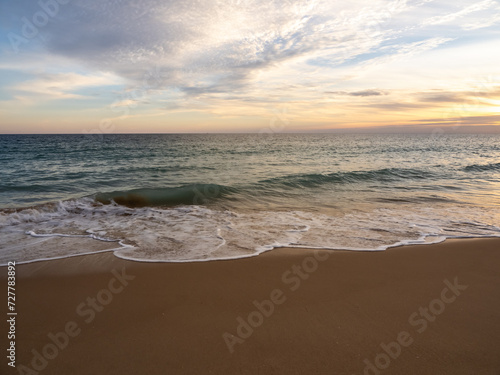 Alvor beach at Sunset in Southern Portugal.