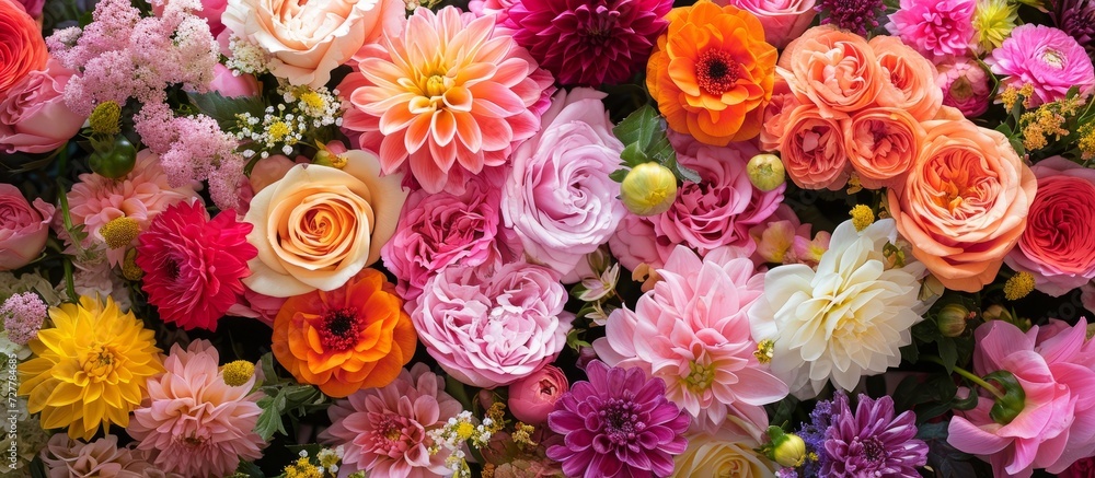 A Stunning Display of Beautiful Flower Bunches: A Spectacular Arrangement of Gorgeous, Colorful Blooms A Stunning Display of Beautiful Flower Bunches: A Spectacular Arrangement of Gorgeous, Colorful Blooms